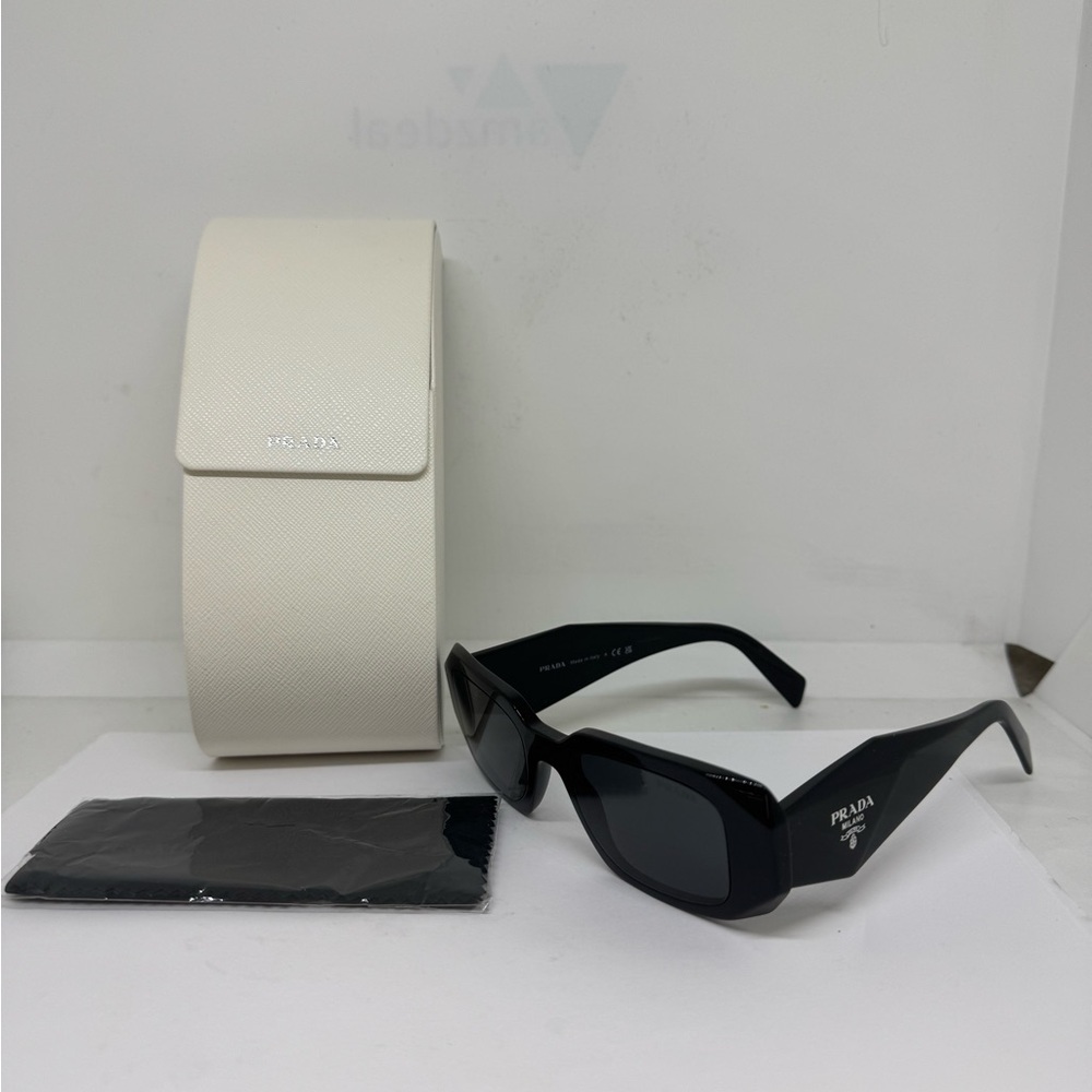Prada Symbole Rectangular Designer Sunglasses - Picture 11 of 12
